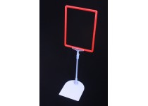 A4 Poster Holder Red with telescopic stands